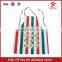 Striated Italy cooking apron with pockets