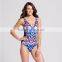 Womens Over The Shoulder One Piece Flattering V Back Silhouette Coverage Swimwear Soft Cup Bra Construction Customizable Suit