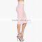 MGOO High Quality Factory Women Slinky Midi Skirts Pink Work Offices Suits Plain Slinky Skirts 15145A177