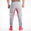 slub jogger pants with panels for gym men