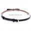 Metal Lock Leather Belt Girl Leather Belt Colour Leather Belt