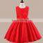 Wholesale European kids wear 2015 spring red flower girl dress sewing patterns