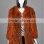YR654 New Design Red Fox Knit Dyed Colors Fur Coat/Winter Fur Coat from Zhejiang