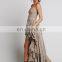 Europe And America Sexy Backless Halter One-Piece Dress
