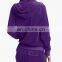 CHEFON Women Velour Zip Front Hoodie Tracksuit CNA0049