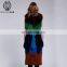 Attractive Style Mink Fur Gilet Ladies Luxury Contrast Color Fox And Mink Vest Overknee Mixed Fur Waistcoat