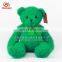 Soft cotton filled 30cm custom personalized green teddy stuffed bear