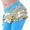 Bestdance Belly Dance Hip Scarf Skirt Wrap Costume Belt velvet Golden/siver Coins