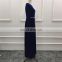 New Arrival Winter Fashion Maxi Dress Royal Blue With Pocket Turkey Islamic Women Party Wedding Velvet Dress