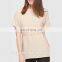 Latest fashion design short sleeve small v-neck women elegant ladies tops summer