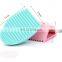 Silicone cleansing brush and silicone brush egg