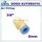 pneumatic joint 3/8 8mm air conditioner hose fitting