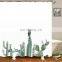 i@home INS style cactus 3d digital printing waterproof shower curtain