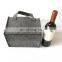 High quality 2 bottle felt drawstring wine bag with handle