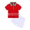 Factory supply baby boys' summer clothing sets kids clothes set with polo shirt and short pant