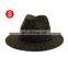 Fake wool felt fedora hat for women leopard print fedora hat for man