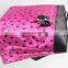 Handy pot red rose cosmetic bag with lovely bowknot