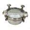 Polish finished Round pressure manway for tank manhole cover with sight glass