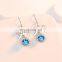 Sterling Silver S925 Shiny CZ Butterfly Earrings 925 Silver Crystal Bow Knot Stud Earrings For Women Girls Gift
