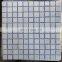 Swimming Pool Mosaic Tiles White and Blue Square Shape Glass Mosaic