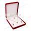 New arrival hot selling custom red velvet jewelry packaging box jewelry ring earring necklace box