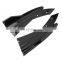 AOSU 2pcs Universal Gloss Black Car Rear Bumper Lip Spoiler Canards Fins Anti-crash Diffuser Lip Wrap Angle Splitter