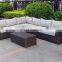 Patio Furniture Set, Outdoor Sectional Sofa Set with Loveseat and Coffee Table, All-Weather Black Rattan Wicker Furniture