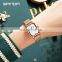 SANDA P1096 2022 Luxury Fashion Women Quartz Watches Rose Gold Casual Leather Female Wristwatch Girls Clock