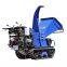 mini crawler type diesel engine wood shredder