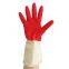 Red and White Bio Color Latex Household Gloves Unlined Cleaning gloves Without Flocklined