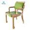 Quick Delivery CE Approved Simple Solid Wood Bedside Nursing Chairs Carved Dining Chair With Custom Design and Color