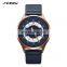 SINOBI Blue Leather Band Wrist Watches S9815G Chronograph Hand Watches Man Hollow Out Pointer Male Watch Montre Homme