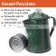 8/12 Cups Outdoors Enamelware Percolator Coffee Pot for Brewing Coffee Over Stove & Fire Tea Pot for Campsite Cabin RV Kitchen