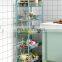3 Tier steel mesh grocery trolley bathroom kitchen organizer storage movable Rolling Cart