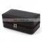 manufacturer 6 count Black leather high gross small wood cigar packing box travel case humidor