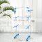 2022 New Product 3 Tier Rolling Dryer Clothes Hanger Collapsible Garment Laundry Rack With Foldable Wings And Casters