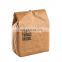 Custom Washable Durable Fashion Brown Kraft Lunch Bag Paper Cooler Bag For Daily Use