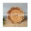 Promotional Rattan Wicker Woven tray  Blue And White Porcelain Decorative Stackable Knitting Storage Basket Bali Woven Tray