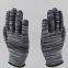 13 Gauge Polyester Thread Knitted Striped Safety Work Gloves Breathable Sweat-absorbing