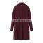OEM Customizable Cable Knit High Neck Long Thick Loose Knitted Cashmere Dress Sweater Breathable Washable for Spring Autumn Use