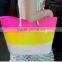 2015 silicone laides handbag silicone hand beach bag foldable beach bag