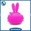 2015 Rabbit ears shaped silicone money pouch/ latest designs silicon rubber change purse