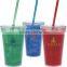 double wall glass - 16OZ double wall tumbler straw tumbler