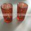 coloured mercury glass candle container