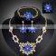 Women Bridal Wedding Jewelry Sets Charm Crystal Flower Pendant Jewelry Sets Shininy Bijoux Femme 2016