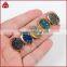 Gold Electroplated 20x15mm Oval Gorgeous Quality Dazzling Small Druzy Agate Stone Gems Oval Connector with Titanium Tri Color                        
                                                Quality Choice