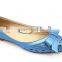 pointed toe Hollow out casual shoes with flower flat shoe
