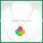 Round Pendant with Fluorescent Color Necklace