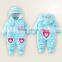 2016 new desigh 3-12M baby wear long sleeve unisex dot baby romper winter