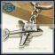 Men Mini Plane Model Zinc Alloy Aircraft Key Chain Jewelry Gift